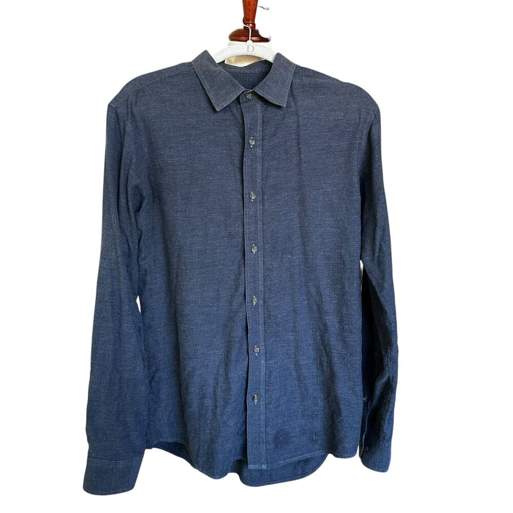 Todd Shelton Blue Button Up Men Shirt Sz Large (Pls. check measurements) | 45-22
